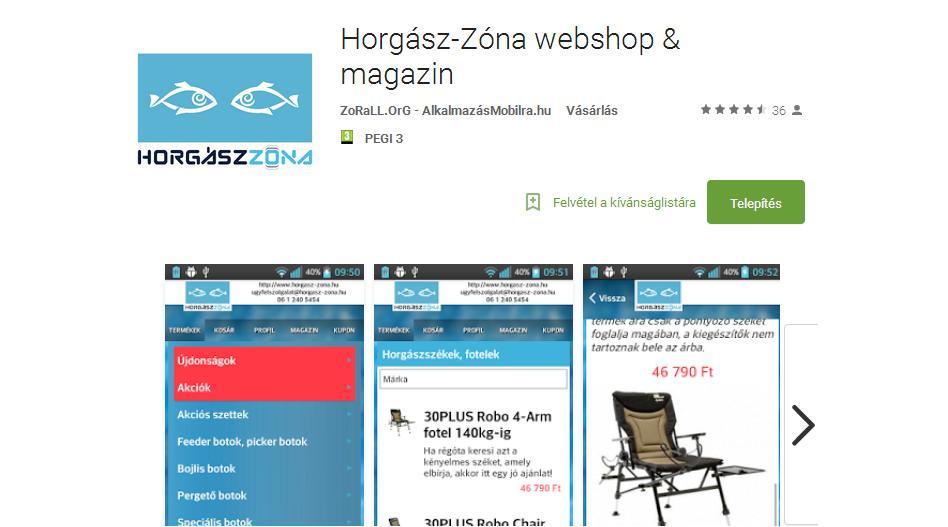Startol a Horgász-Zóna mobil alkalmazása!