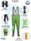 gyerek mellescsizma crocodile green 28/29-es méret