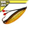 Who Dat Weedless Rattling Spoon - Gold Black Orange 6,6cm/24g