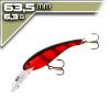 Wally Diver 6,35cm/6,35g - Fluorescent Red Black