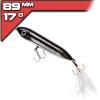 Super Spook Jr. Feather Dressed - 8,9cm/14g -  Black Shiner