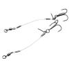 Single Stinger Fluo Carbon 60lbs 80mm #2 Black 2pcs