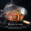 beavatott kézzel készített lapos aljú wok 35cm