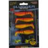 Slugger Shad Set 55 Flame Yellow 4+2db/csg, műcsali szett