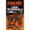 LOCK Swivels 8-as Biztonsági forgó - 10 darab/csomag
