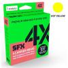 SFX 4 Hot Yellow 0,104mm/135m - pergető fonott