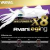 AVANI EGING MAX POWER PE X8 150m #1.0 20.2lbs White Orange Marking
