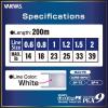 CASTING MAX POWER PE X9 200m #1.0 23lb High Visibility White