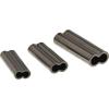 Double Wire Crimp 1mm Black Nickel 20pcs