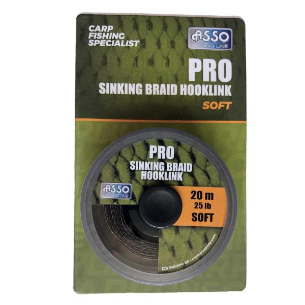 ASSO CLlassic sinking braid soft 20m 35lbs előke zsínór