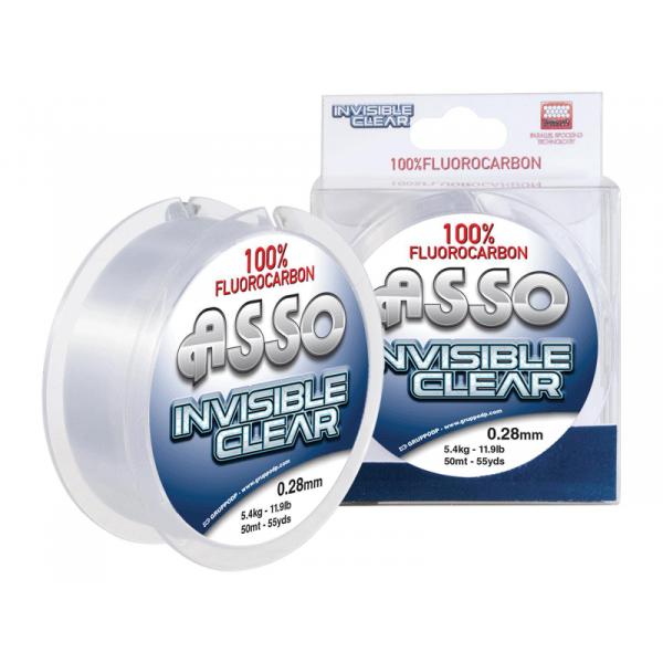 ASSO INVISIBLE CLEAR F.CARBON 50M 0,35 fluorocarbon előke