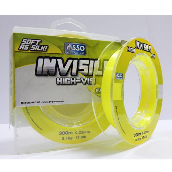 ASSO Invisilk High-Vis 0,22mm 300m sárga - távdobó zsinór