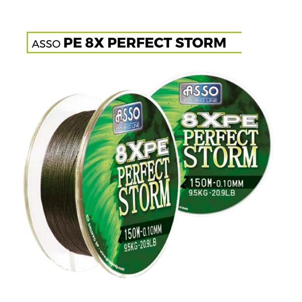 ASSO PE8X Pperfect storm150m 0,15mm 12,40kg fonott zsínór