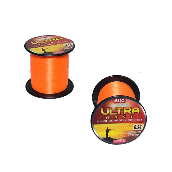 ASSO Ultra Cast 0,28mm/1000m - fluo narancssárga