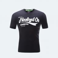 BKK Hooked On Fishing T-Shirt - Black - L-es