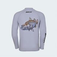 BKK LONG SLEEVE PERFORMANCE SHIRT - BARRAMUNDI - GREY S