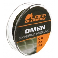 CARP ACADEMY Omen Skinbraid olive- 20m / 25lbs bevonatos előkezsinór