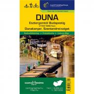 Cartographia Duna: Esztergomtól Budapestig turista-, kerékpáros- és vízitúra térkép 1:30 000