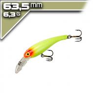 Cotton Cordell Wally Diver 6,35cm/6,35g - Chartreuse Red Eye