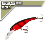 Cotton Cordell Wally Diver 6,35cm/6,35g - Fluorescent Red Black