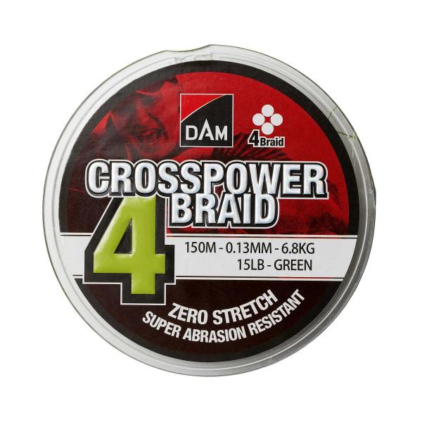 D.A.M CROSSPOWER 4-braid 150m 0,13mm 6,8kg fonott zsinór