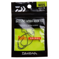 DAIWA Bassers Worm Hook WOS - 3/0-ás