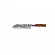 FORGED VG10 gyökérfa nyelű Santoku kés 18cm