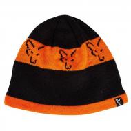 FOX Black / Orange Beanie Téli sapka