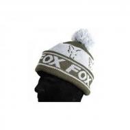 FOX Collection Green Silver Lined Bobble sapka