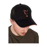 FOX black orange trucker cap - baseball sapka