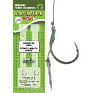 HALDORÁDÓ SpéciMethod előkötött horog Rig6 Braid 7 mm / 12 barbless