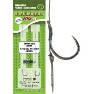 HALDORÁDÓ SpéciMethod előkötött horog Rig9 braid 10 mm / 10 barbless