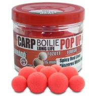 HALDORÁDÓ Pop Up főzött csalizó bojli - Fűszeres Vörös Máj 16-20 mm 40gr