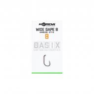 KORDA BASIX Wide Gape 8-as szakállnélküli bojlis horog