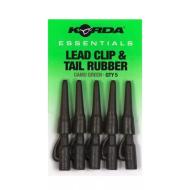 KORDA Essentials lead clip & tail rubber csomag - camo green