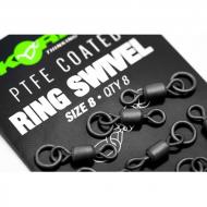 KORDA PTFE Coated Ring Swivel 8-as karikás forgókapocs