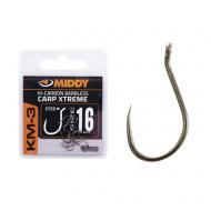 MIDDY KM-3 Carp Xtreme szakáll nélküli, füles horog - 12-es