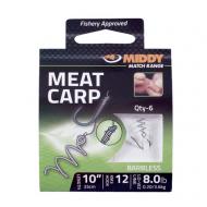 MIDDY Meat Carp Hooks előkötött horog puha csalikhoz - 10-es