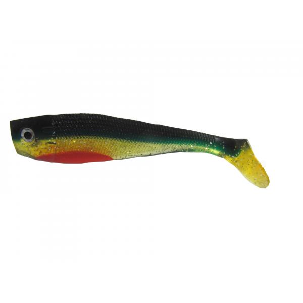 NEVIS Action Shad Gumihal 5cm - Fekete-arany-piros