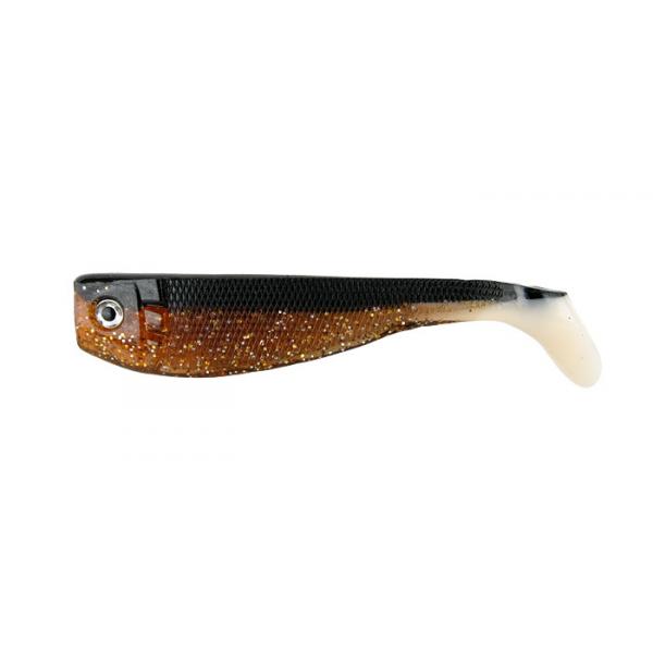 NEVIS Action Shad Gumihal 5cm - Fekete-barna-fehér