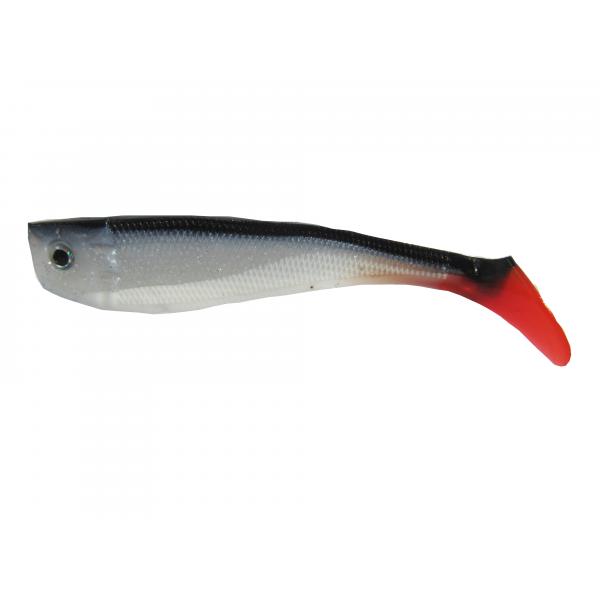 NEVIS Action Shad Gumihal 5cm - Fekete-ezüst-fehér-piros