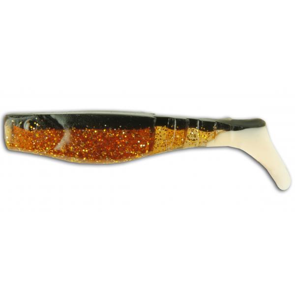 NEVIS Vibra Shad Gumihal 5cm - Fekete-arany-fehér