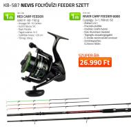 NEVIS folyóvízi feeder szett 3,9 méteres 150 g-os bottal
