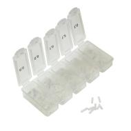 NEVIS szilikon cső készlet 6 méretÁtlátszó, különböző átmérővel rendelkező szilikon cső készlet szelektáló dobozban. Horogbefordítóként, kötésvédelemhez és különféle horgásztechnikákhoz gyakran használjuk a