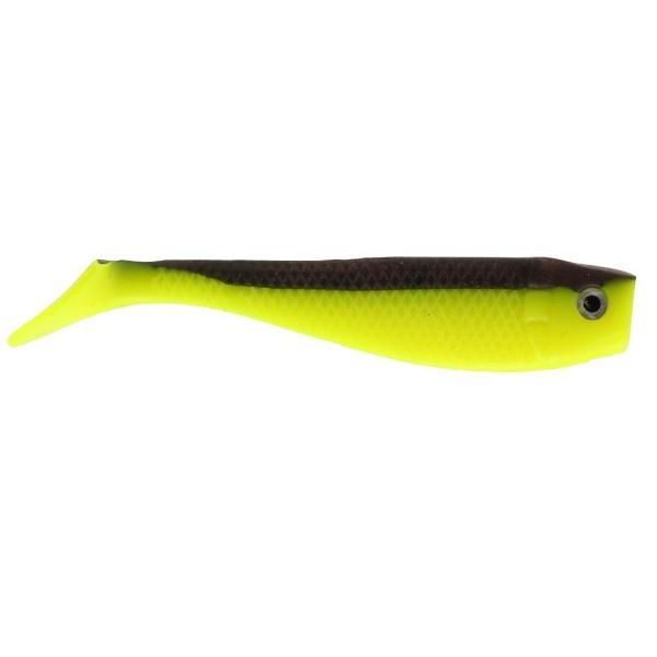 NEVIS Action shad gumihal 5cm fekete - citromsárga