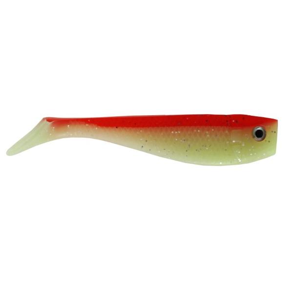 NEVIS Action shad gumihal 5cm piros - csillámzöld