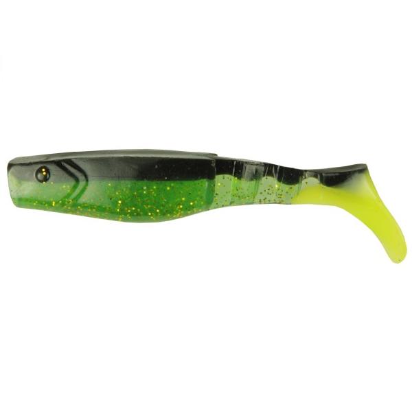 NEVIS Vibra shad gumihal - 8cm / zöld-fekete