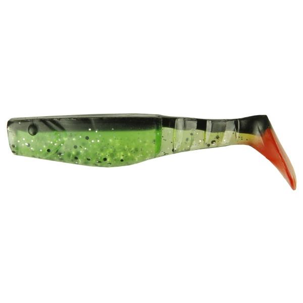 NEVIS Vibra Shad Gumihal -  7cm zöld-fekete-piros