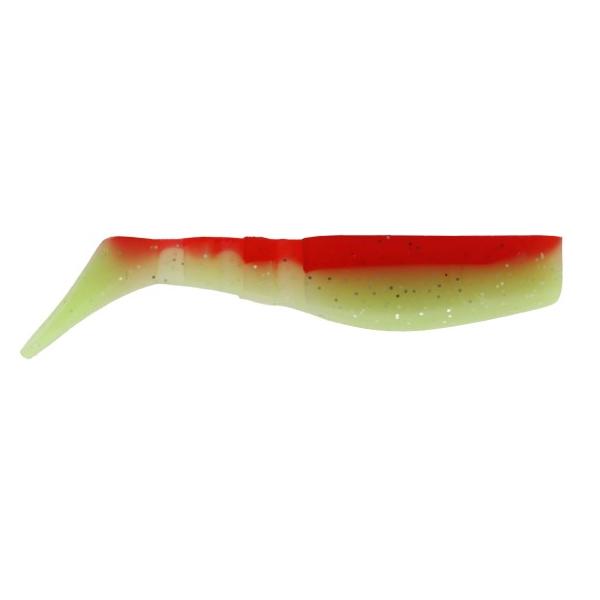 NEVIS Vibra shad gumihal 10cm / piros - zöldes csillám