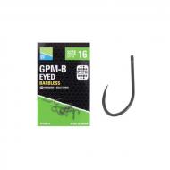 PRESTON GPM-B Eyed Hook Barbless horog - 12-es